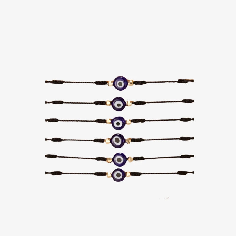 6Pcs/Set Evil Eye Friendship Bracelet Cool Black / 6 Pieces