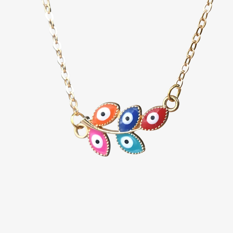 Evil Eye Clavicle Chain Necklace