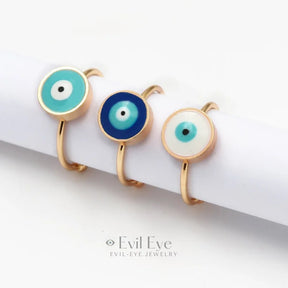 Adjustable Evil Eye Rings - Multiple Colors