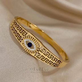 Blue Evil Eye Gold Bracelet