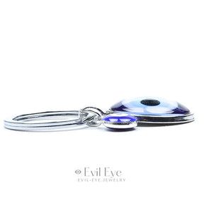 Blue Evil Eye Metal Keychain