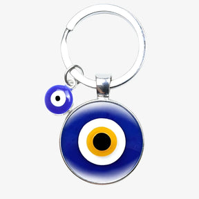 Blue Evil Eye Metal Keychain Design 7