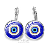 Blue Evil Eye Pattern Earrings Design-1