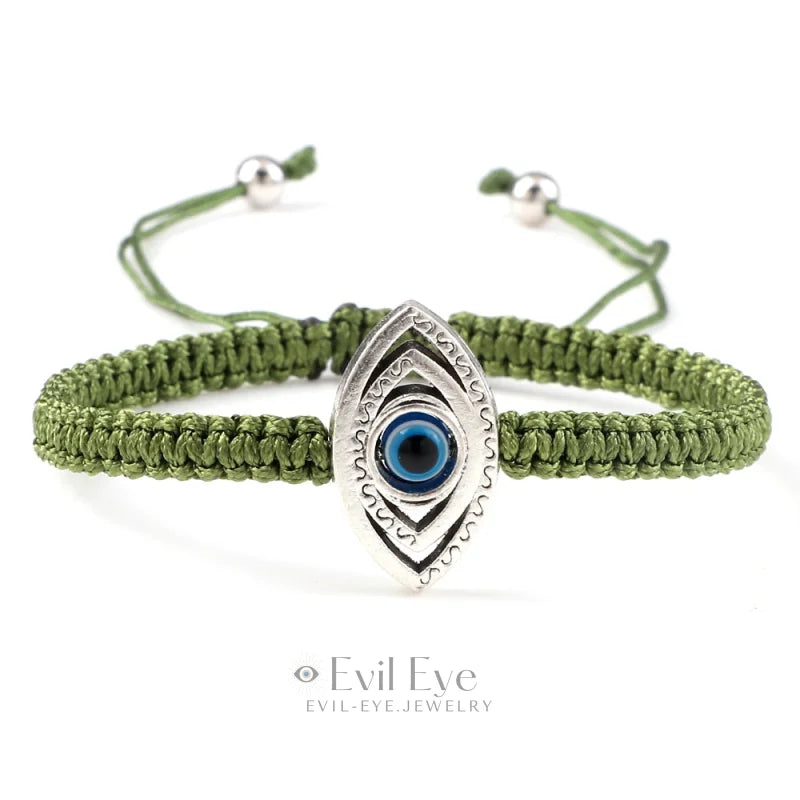 Classic Evil Eye Thread Style Bracelets Green