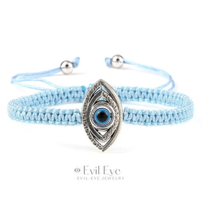 Classic Evil Eye Thread Style Bracelets Light Blue