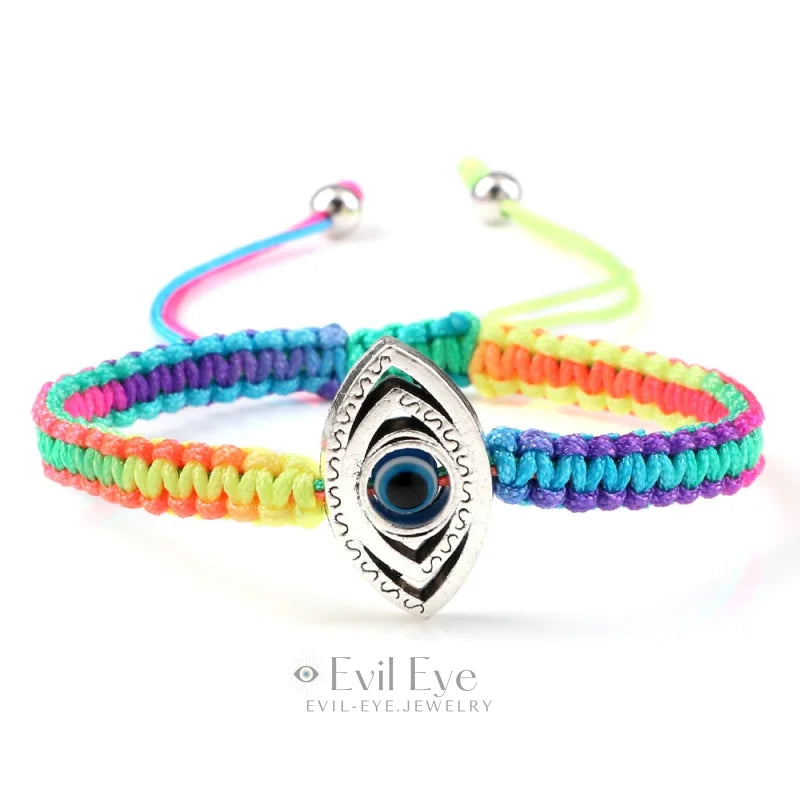 Classic Evil Eye Thread Style Bracelets Rainbow