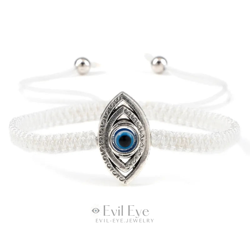 Classic Evil Eye Thread Style Bracelets White