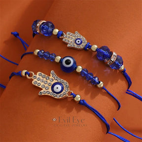 Dark Blue Evil Eye Bracelet