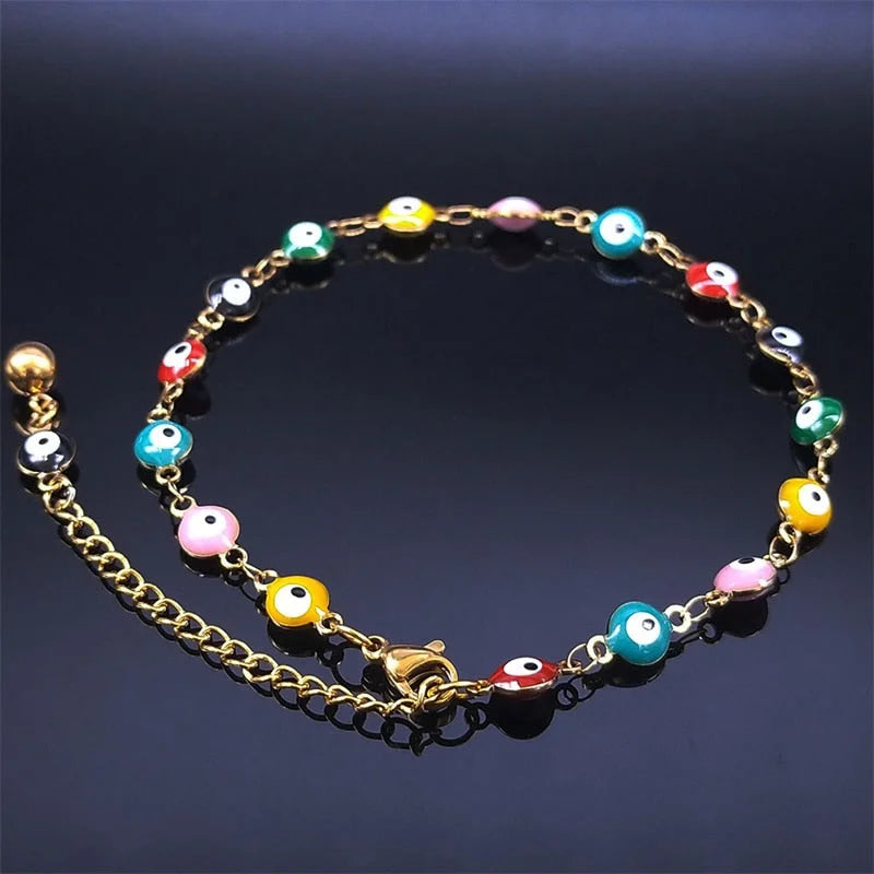 Evil Eye Beaded Anklet