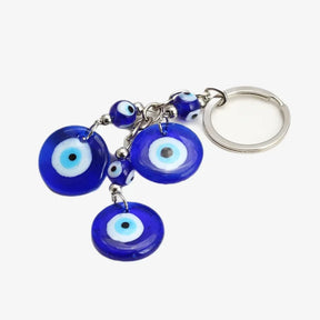 Evil Eye Blue Glass Keychain