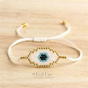 Evil Eye Bracelet White Gold
