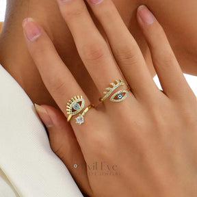 Evil Eye Classic Adjustable Ring