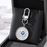 Evil Eye Classic Design Keychains Elephant / Silver