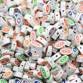 Evil Eye Clay Beads for Making Bracelets