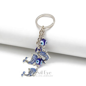 Evil Eye Dolphin keychain