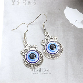 Evil Eye Drop Earrings for Women