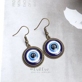 Evil Eye Drop Earrings for Women