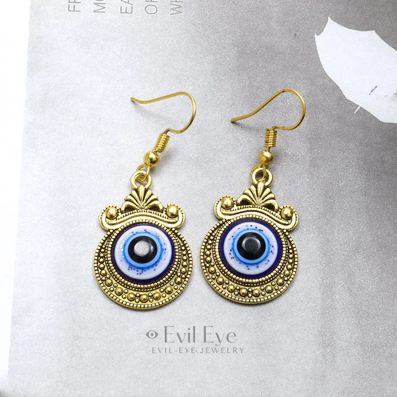 Evil Eye Drop Earrings for Women