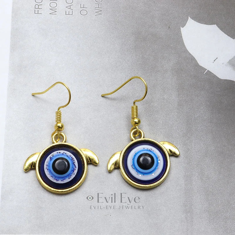 Evil Eye Drop Earrings for Women