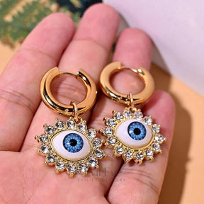 Evil Eye Earrings Gold