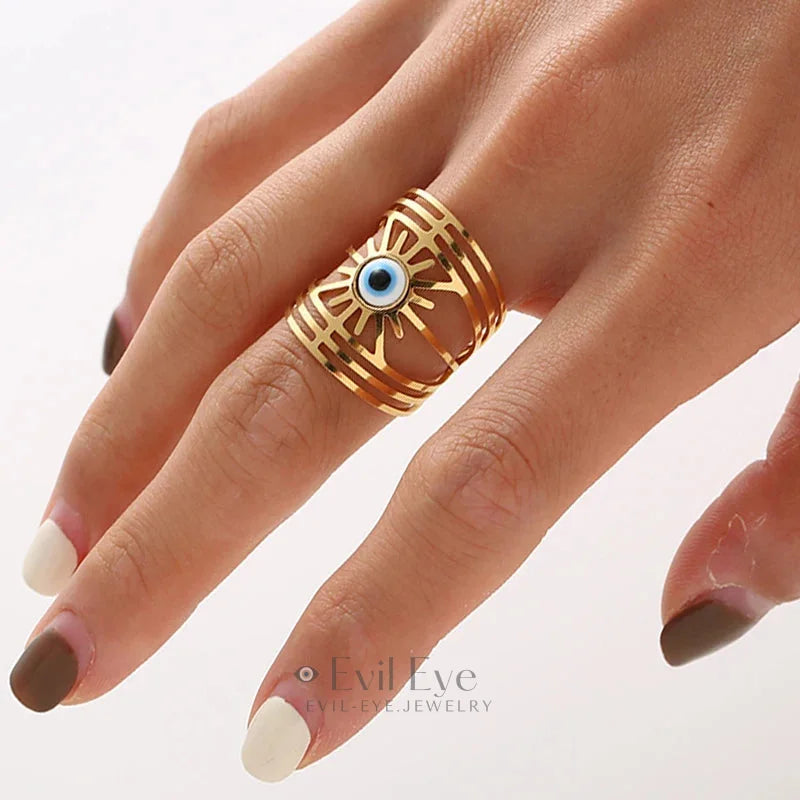 Evil Eye Finger Ring
