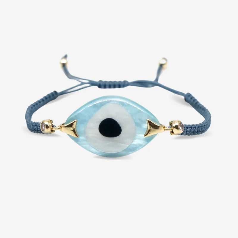Evil Eye Glass Bead Bracelet