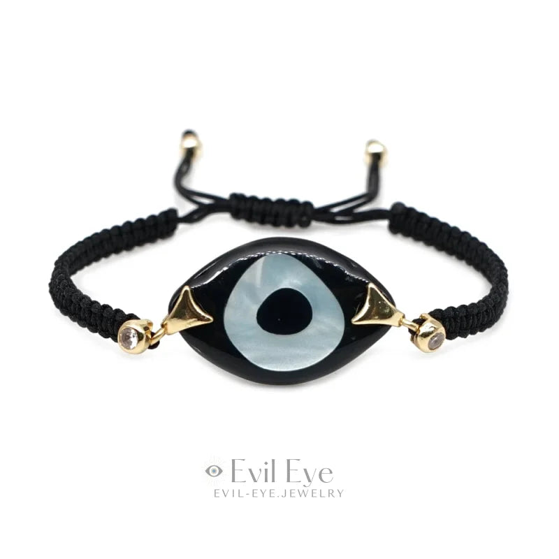 Evil Eye Glass Bead Bracelet