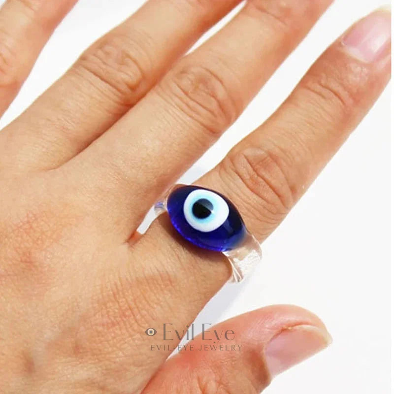 Evil Eye Glass Ring