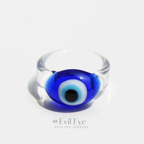 Evil Eye Glass Ring