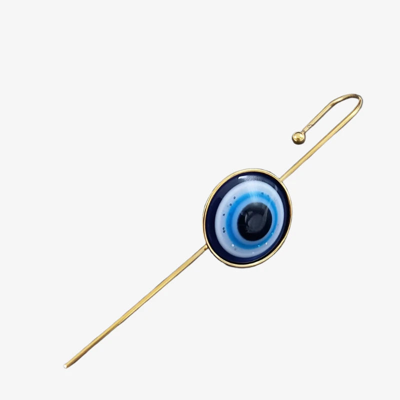 Evil Eye Gold Stud Earrings