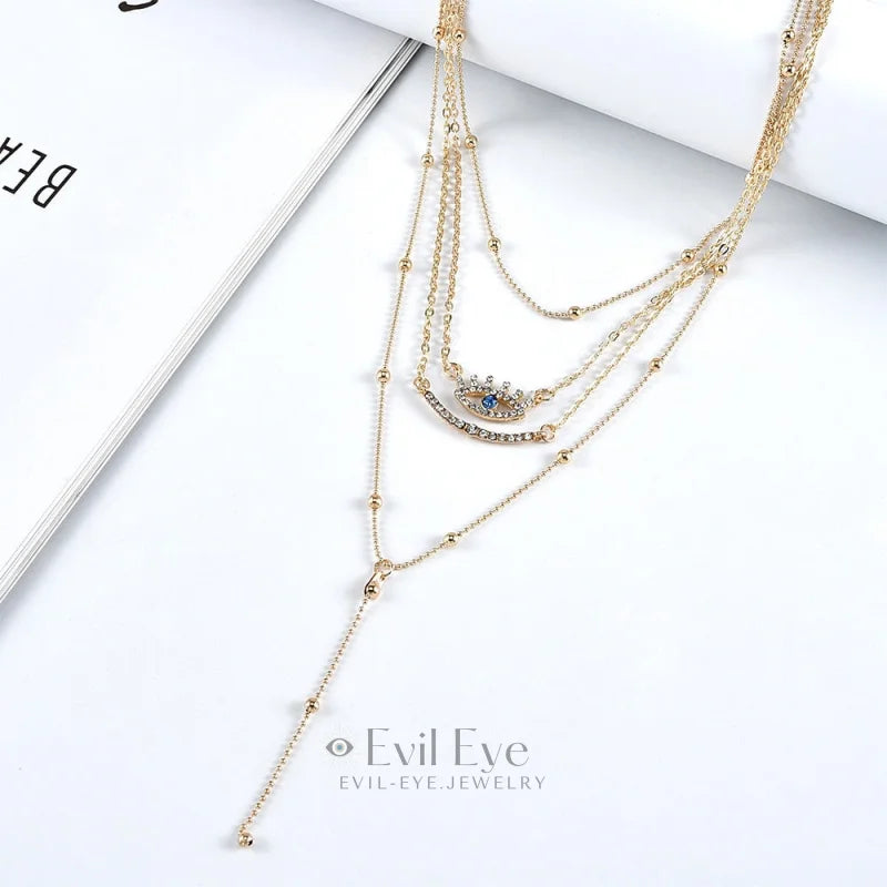 Evil Eye Golden Chain Necklace