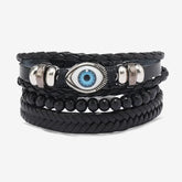 Evil Eye Leather Bracelet