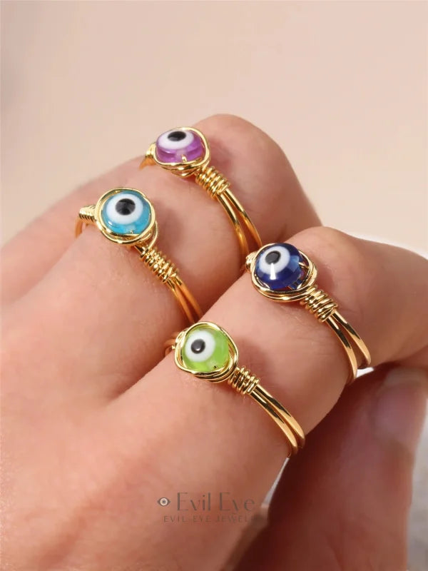 Evil Eye Midi Ring