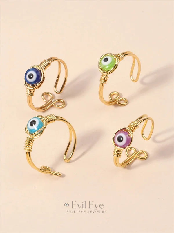 Evil Eye Midi Ring