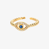 Evil Eye Open Party Ring Golden