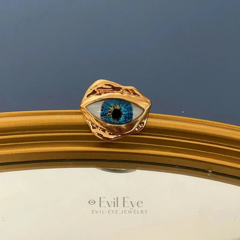Evil Eye Ring Adjustable