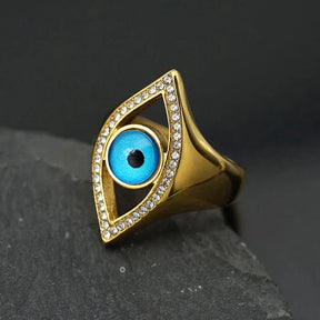 Evil Eye Ring Gold Plated