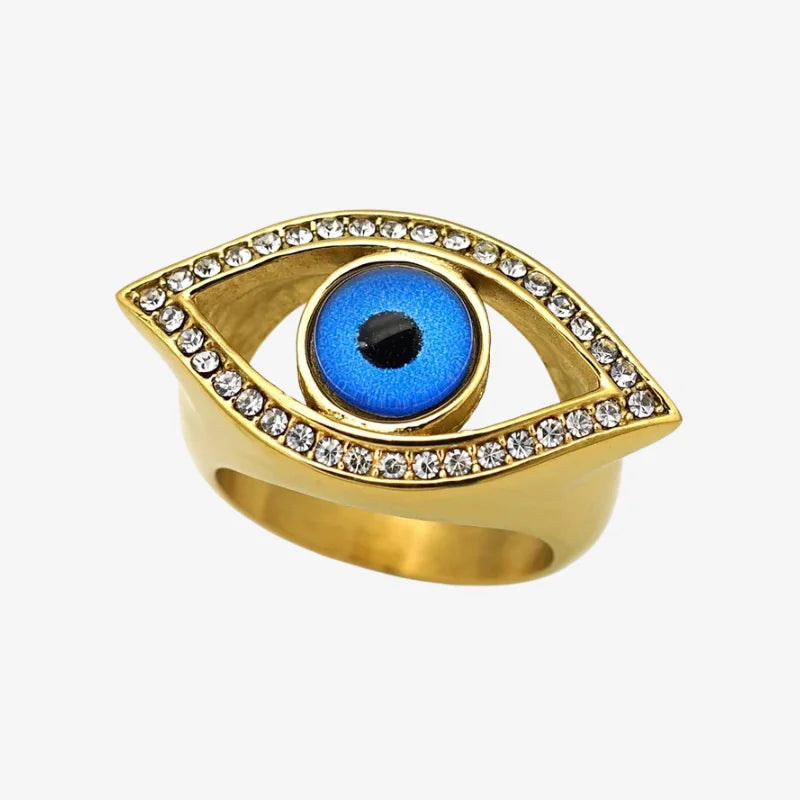 Evil Eye Ring Gold Plated