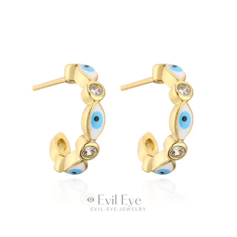 Evil Eye Stud Earrings