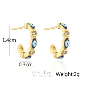 Evil Eye Stud Earrings