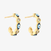 Evil Eye Stud Earrings Blue