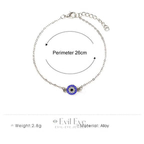 Evil Eye Thin Chain Anklet