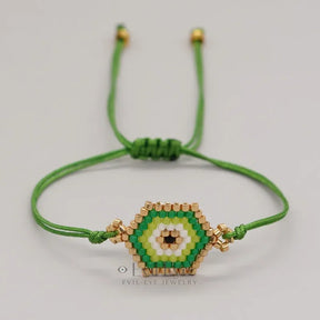 Green Evil Eye Bracelet