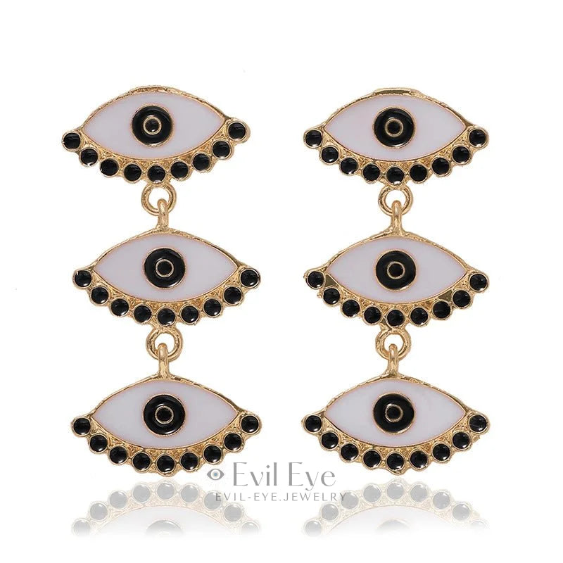 Large Evil Eye Statement Earrings