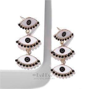 Large Evil Eye Statement Earrings