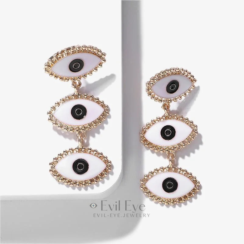 Large Evil Eye Statement Earrings