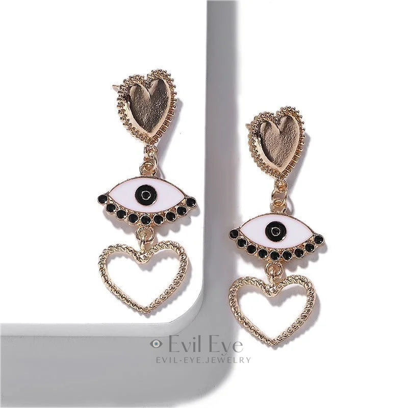 Large Evil Eye Statement Earrings