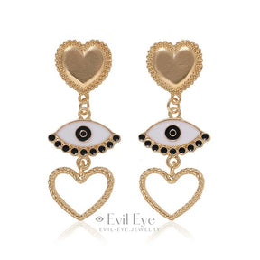 Large Evil Eye Statement Earrings C