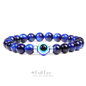 Lucky stone Evil Eye Bracelet Dark Blue Tiger Eye / 17cm