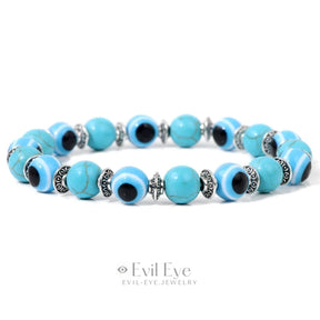 Lucky stone Evil Eye Bracelet Howlite / 17cm